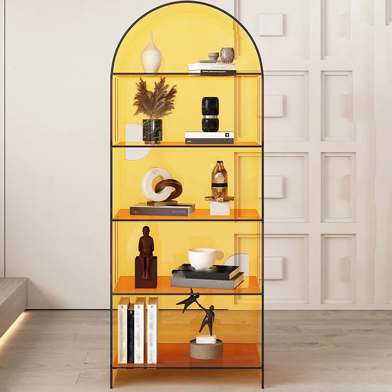Modern Closed Back Vertical Bookshelf Plexiglas Bookcase Shelves 10l