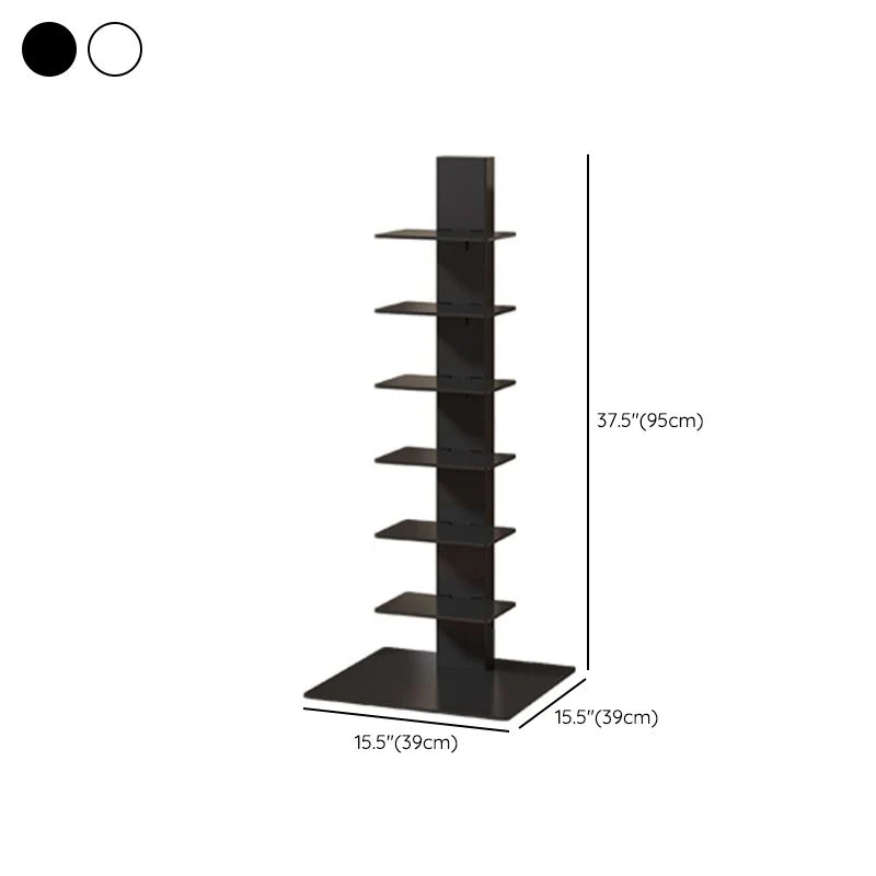 Modern Closed Back Vertical Bookshelf Van metaal Shelves Included Bookcase 15