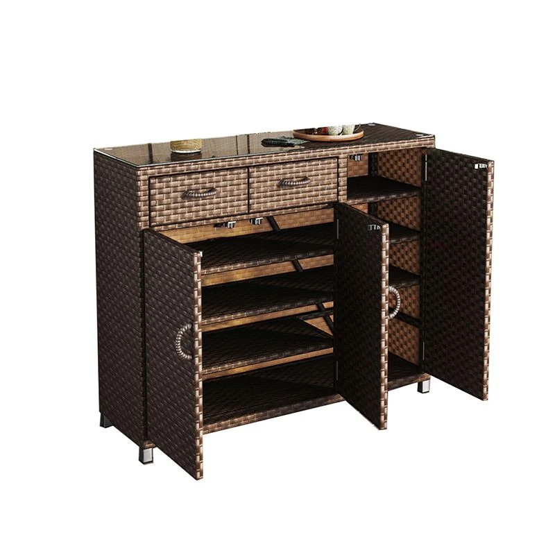 Modern & Contemporary Chest Square Storage Cabinet Glazen Top 31
