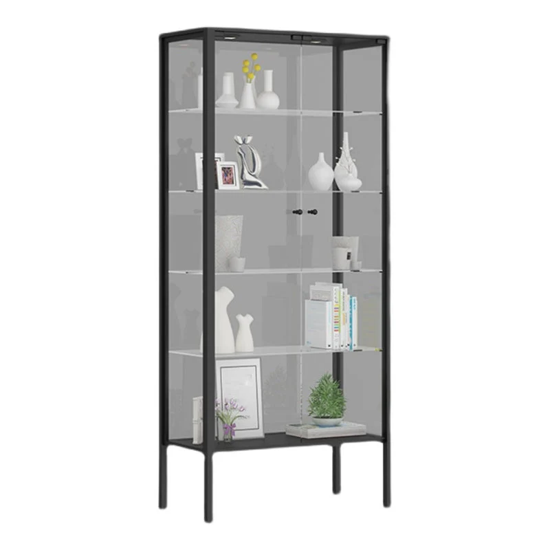 Modern Curio Cabinet Metalen Storage Cabinet Lighting Dining Room 31l