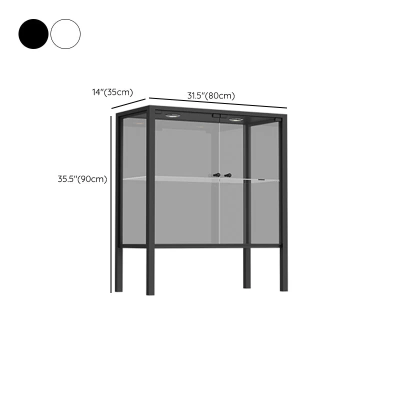 Modern Curio Cabinet Metalen Storage Cabinet Lighting Dining Room 31l