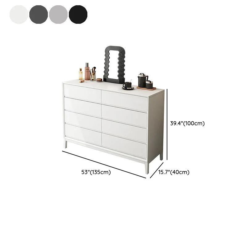 Modern Dresser Massief Wood Storage Chest Dresser 8 Drawers 39
