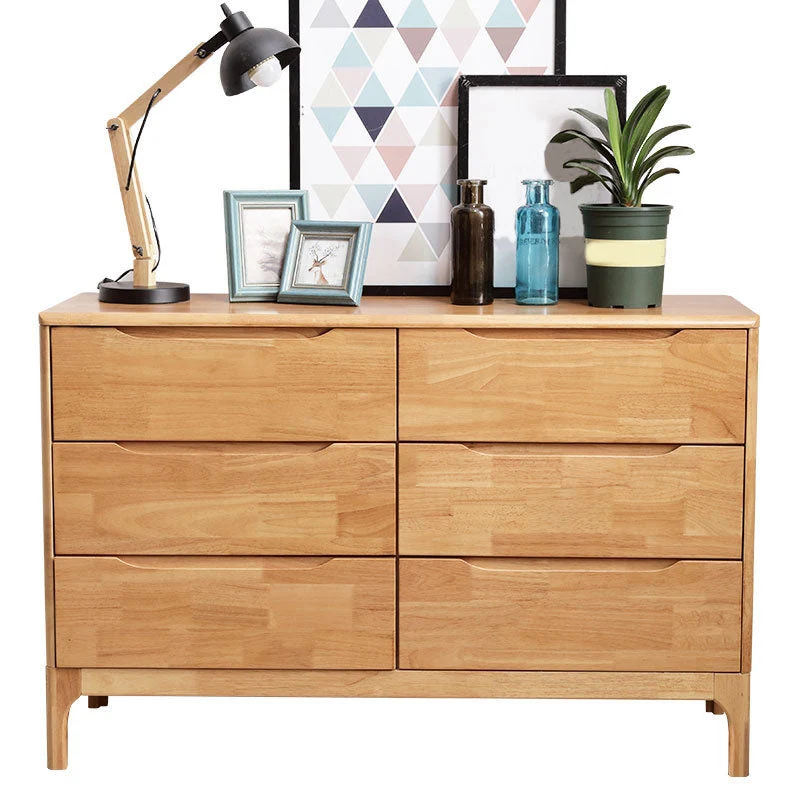 Modern Dresser Uni Wood Storage Chest Dresser 5/6/7 Drawers Nut