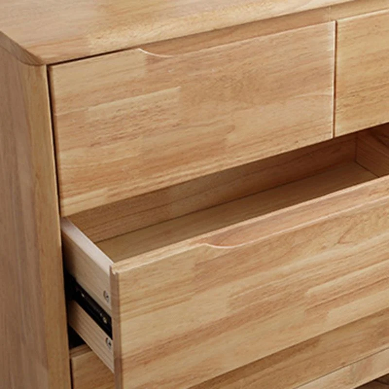 Modern Dresser Uni Wood Storage Chest Dresser 5/6/7 Drawers Nut