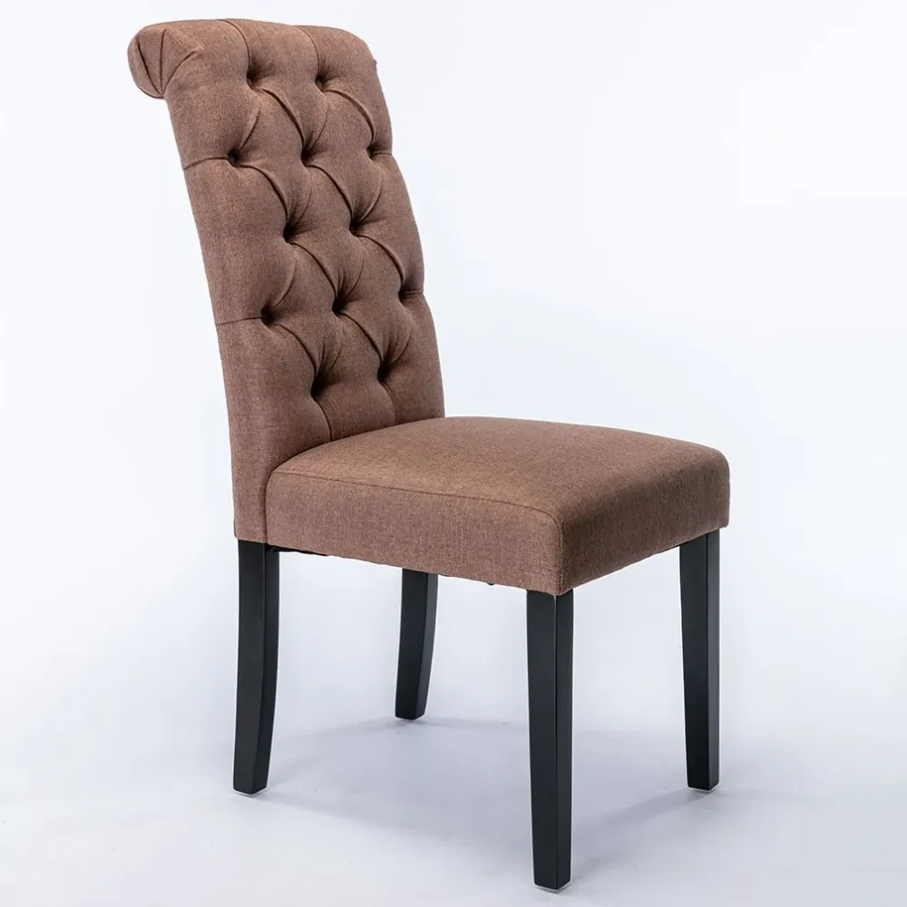 Modern Eenkleurig Back Kitchen Dining Side Chair Black Wood Legs Dining Side Chair Blue