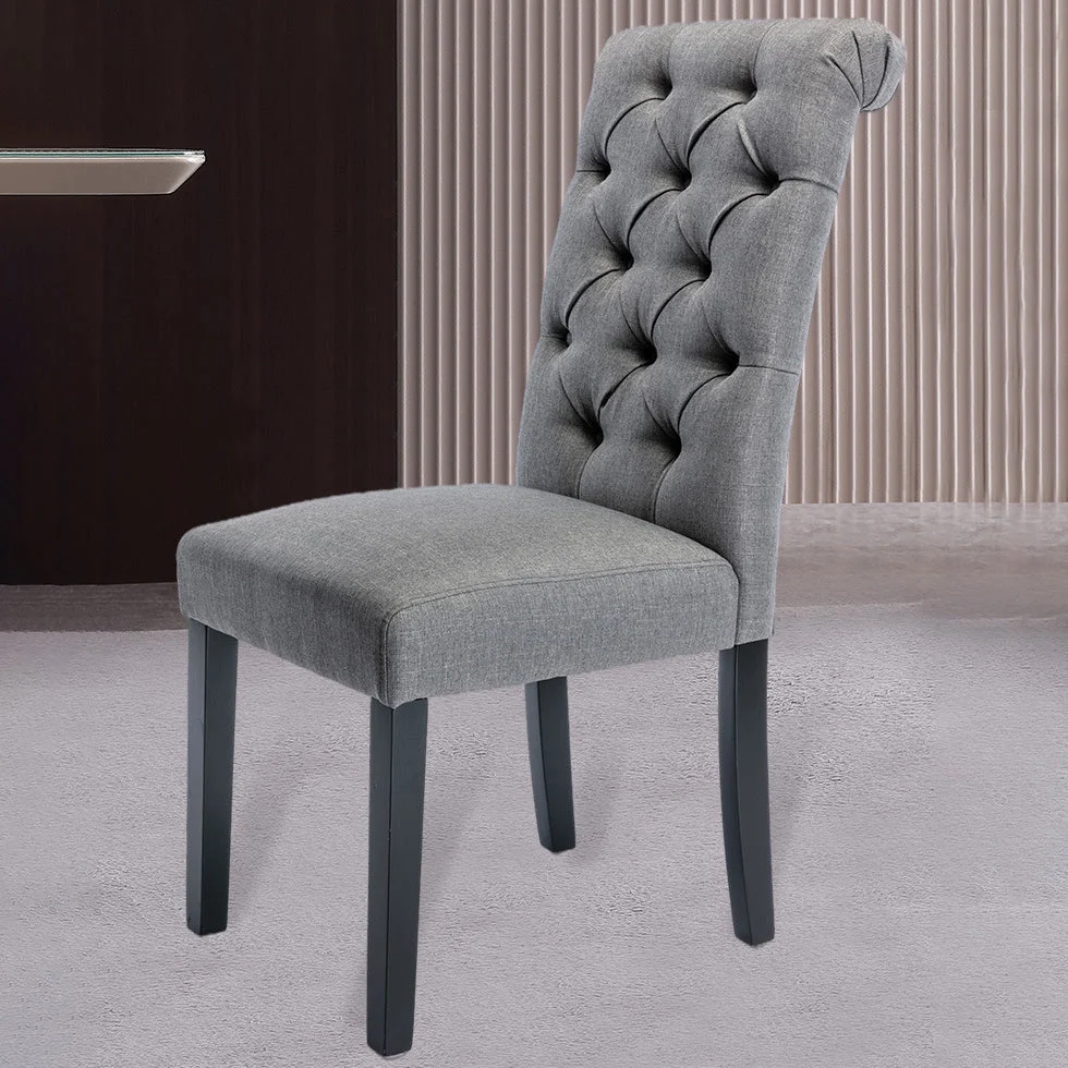 Modern Eenkleurig Back Kitchen Dining Side Chair Black Wood Legs Dining Side Chair Blue