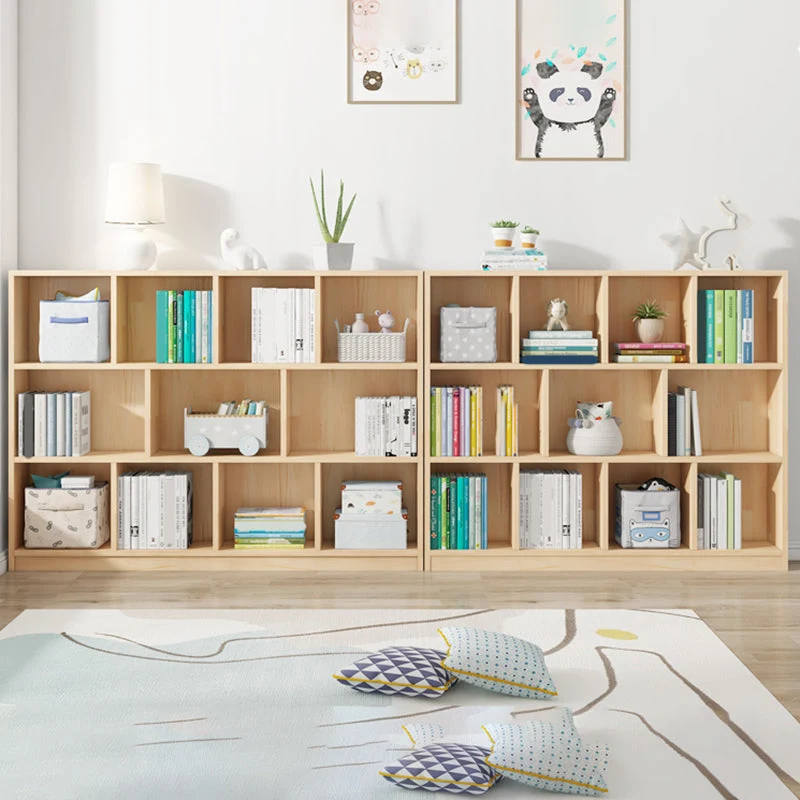 Modern Effen Wood Bookshelf Closed Back Bookcase Shelves 39