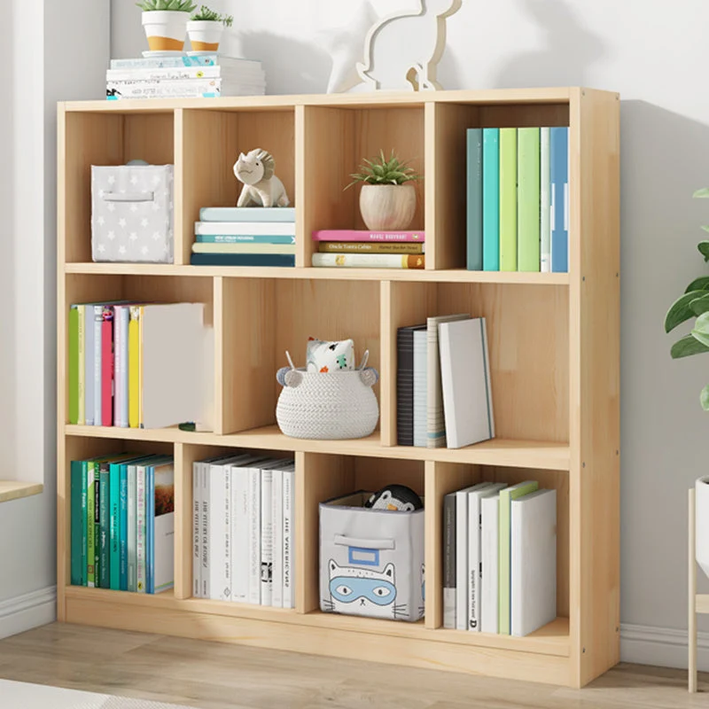 Modern Effen Wood Bookshelf Closed Back Bookcase Shelves 39
