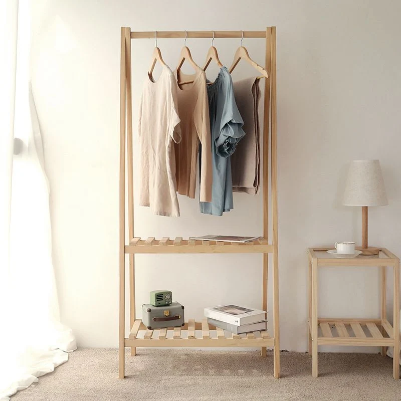 Modern Free Standing Massief Wood Coat Rack Storage Shelving 23