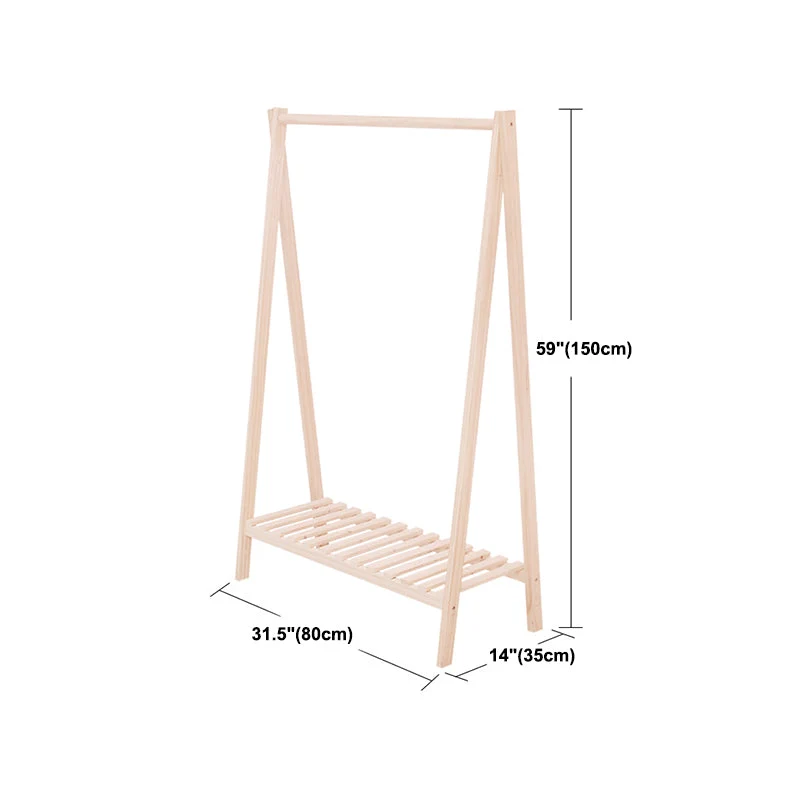 Modern Free Standing Massief Wood Coat Rack Storage Shelving 23