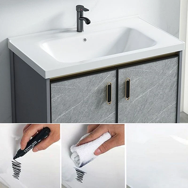 Modern Freestanding Vanity Sink Metalen Bathroom Vanity Cabinet Mirror Cabinet 16