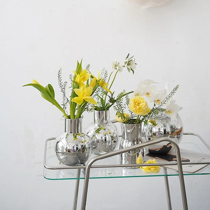 Modern Glaswerk End Slide Table 2-Tier Corner Table Storage