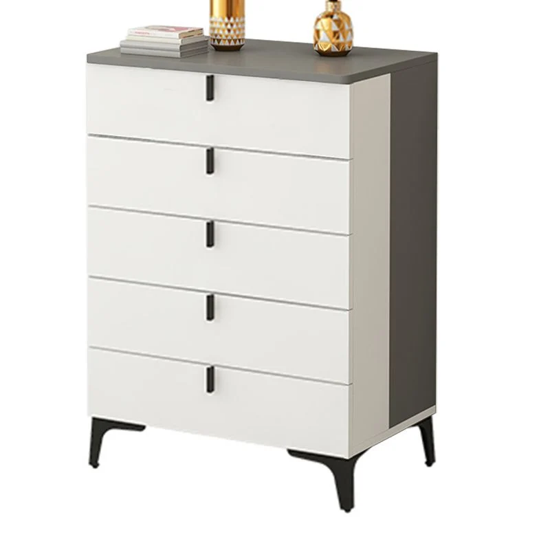 Modern Ivoor Wood Storage Chest Soft-Close Drawers Home 24l