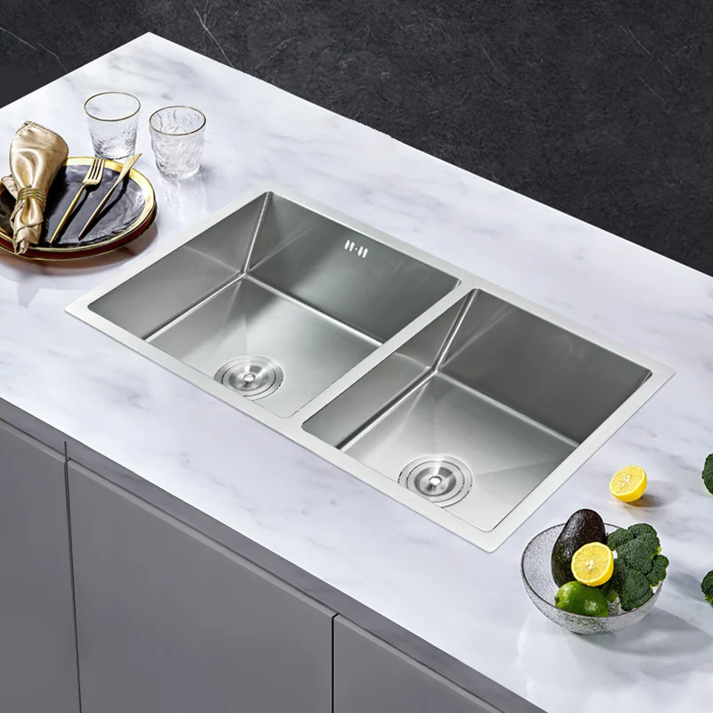 Modern Kitchen Sink Stainless Rvs Double Sink Drain Assembly Workstation Sink 27