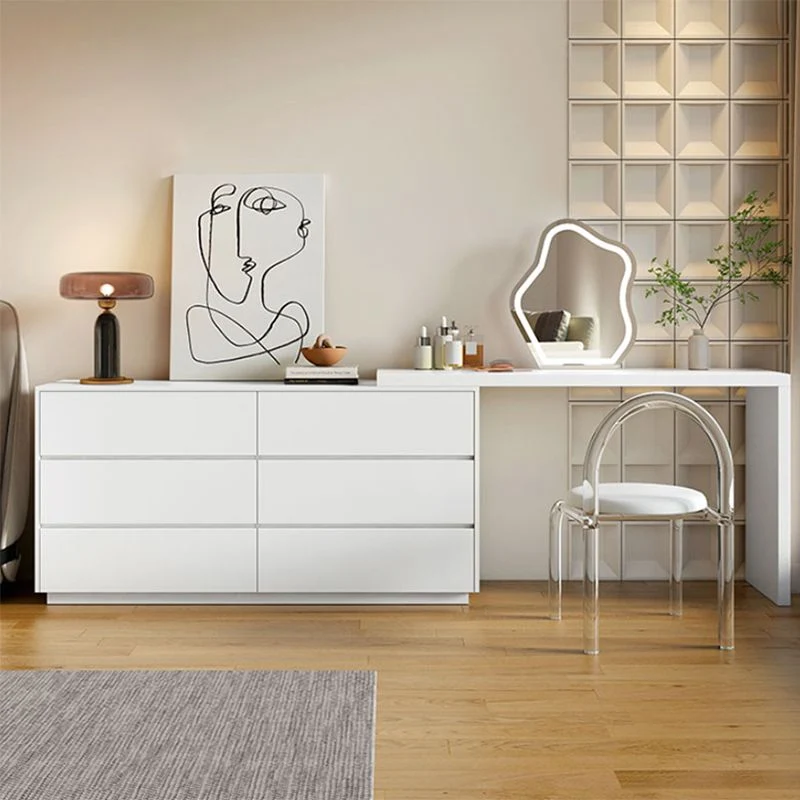 Modern Massief hout Standing Drawer White Bedroom Vanity Dressing Table 75l