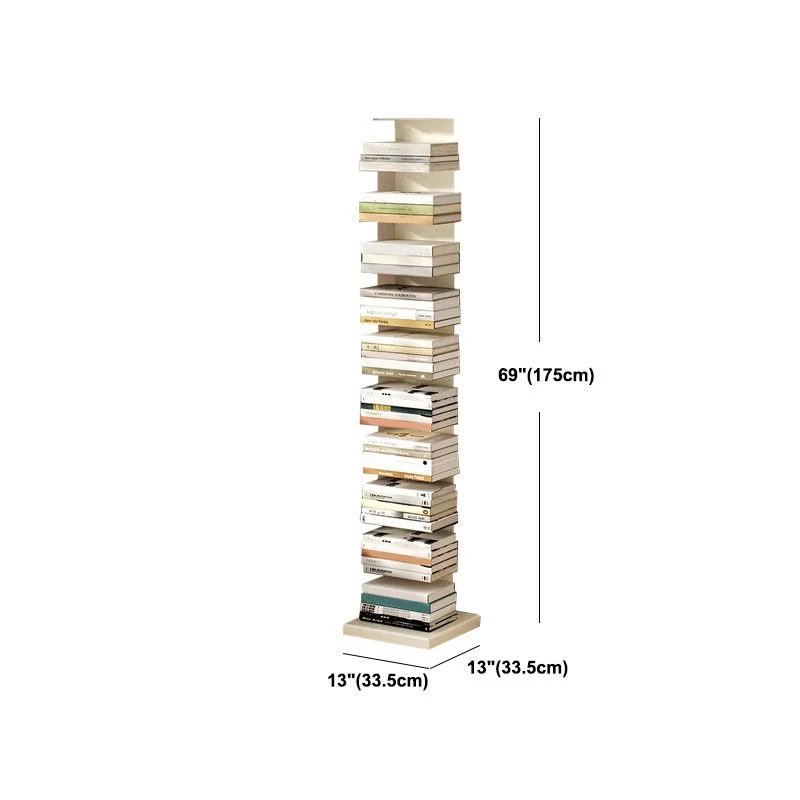 Modern Metaal Bookshelf Geometric Closed Back Bookcase Shelves Included 13