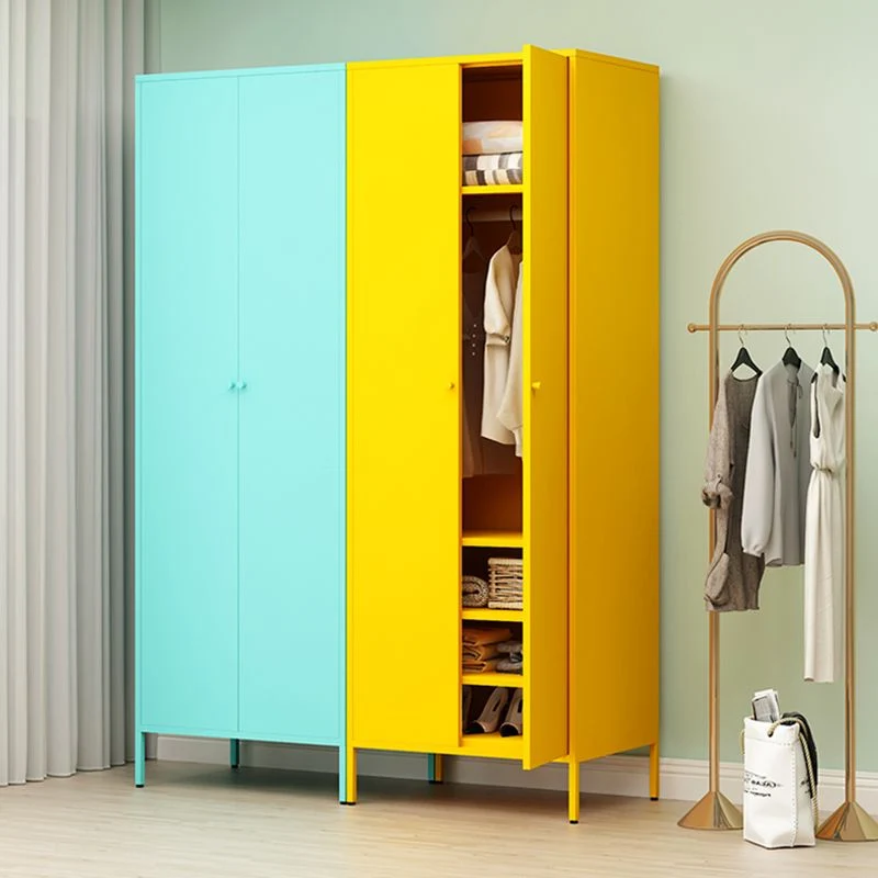 Modern Metal Storage Cabinet Bedroom Gedempt Finish Cabinet Hinged Door Textured