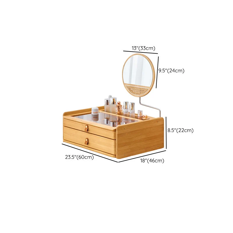 Modern Mirrored Makeup Vanity Glaswerk Drawers Make-up Vanity Storage 24l