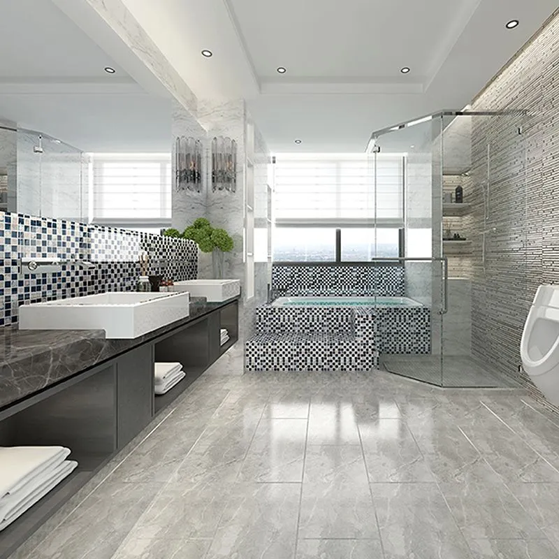 Modern Mosaic Tile Glazen Brick Look Wall & Floor Tile Square Shape Black