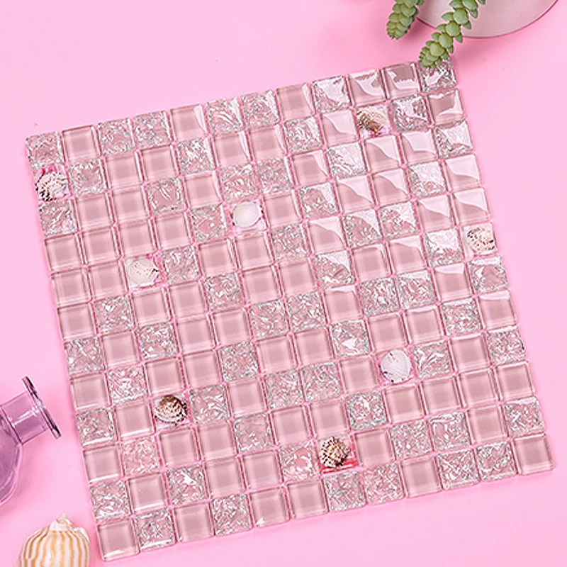 Modern Mosaic Tile Glazen Brick Look Wall & Floor Tile Square Shape Black