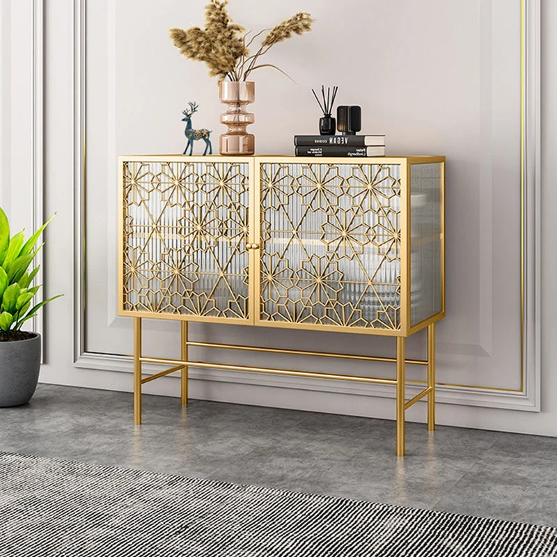 Modern Multi-shelf Storage Cabinet Glazen Door Buffet Cabinet Dining Room 39l