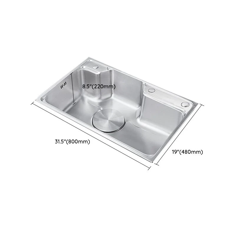 Modern Niet-roestend Steel Sink Overflow Hole Kitchen Sink Drain Strainer Kit 27