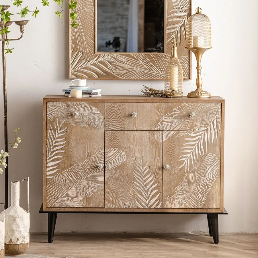 Modern Normaal Storage Cabinet Solid Wood Cabinet Drawer 18