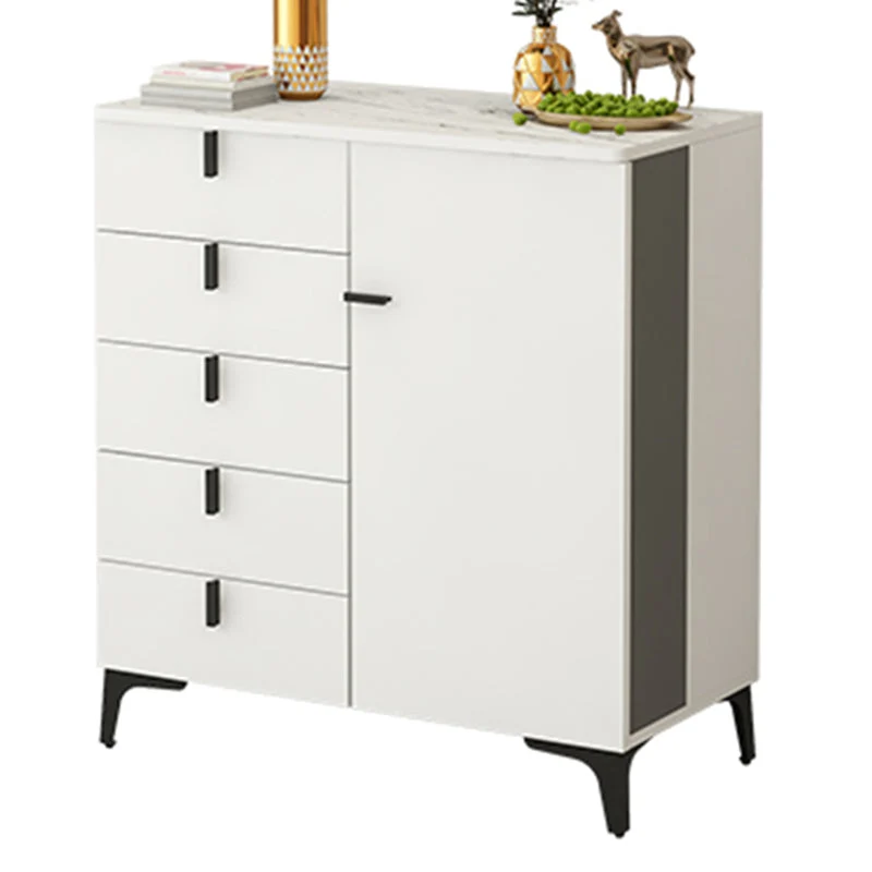 Modern Parelmoer Wood Storage Chest Soft-Close Drawers Home 24l