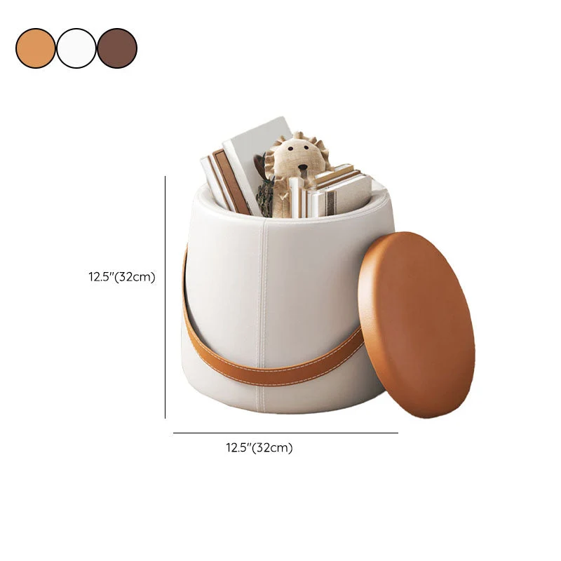 Modern Pouf Ottoman Fabric Upholstered Stevig Color Portable Square Ottoman Storage 13l