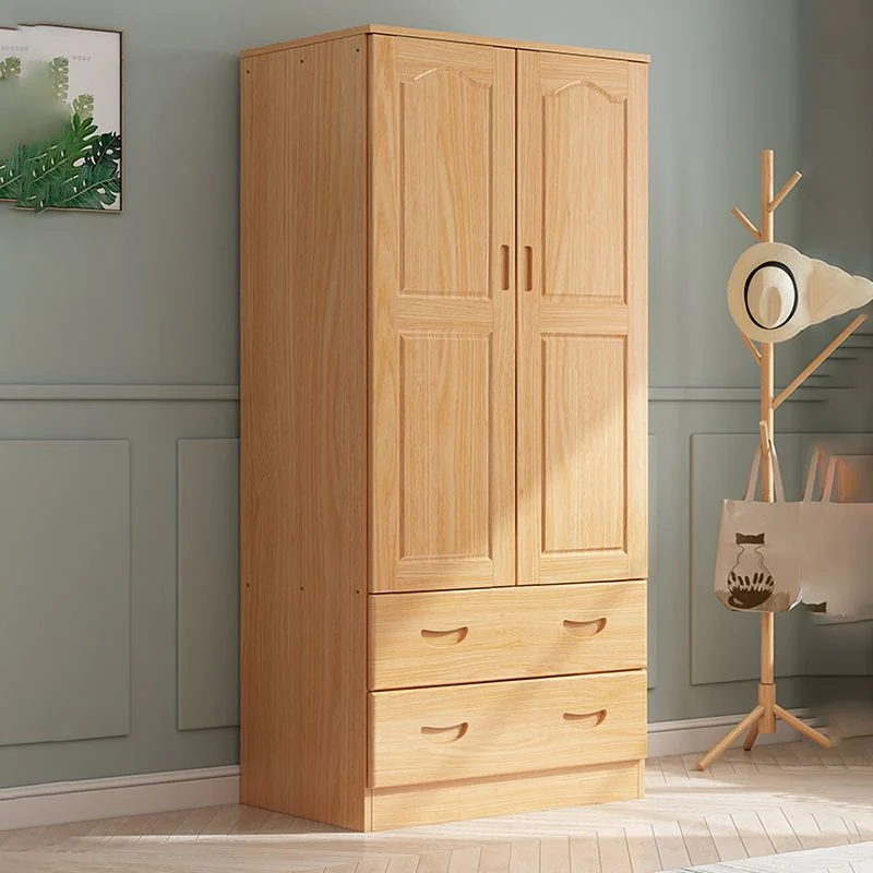 Modern Puur natuur Solid Wood Wardrobe Freestanding Wardrobe Self Close Drawers 16l