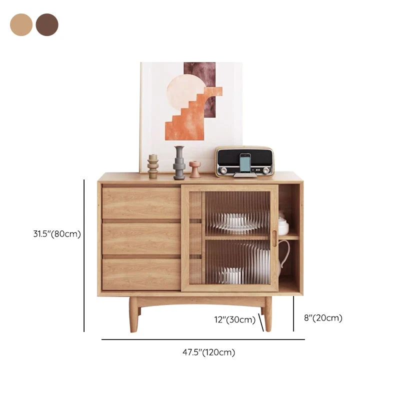 Modern Rectangle Sideboard Houtsoort Sideboard Cabinet Sliding Door 31l