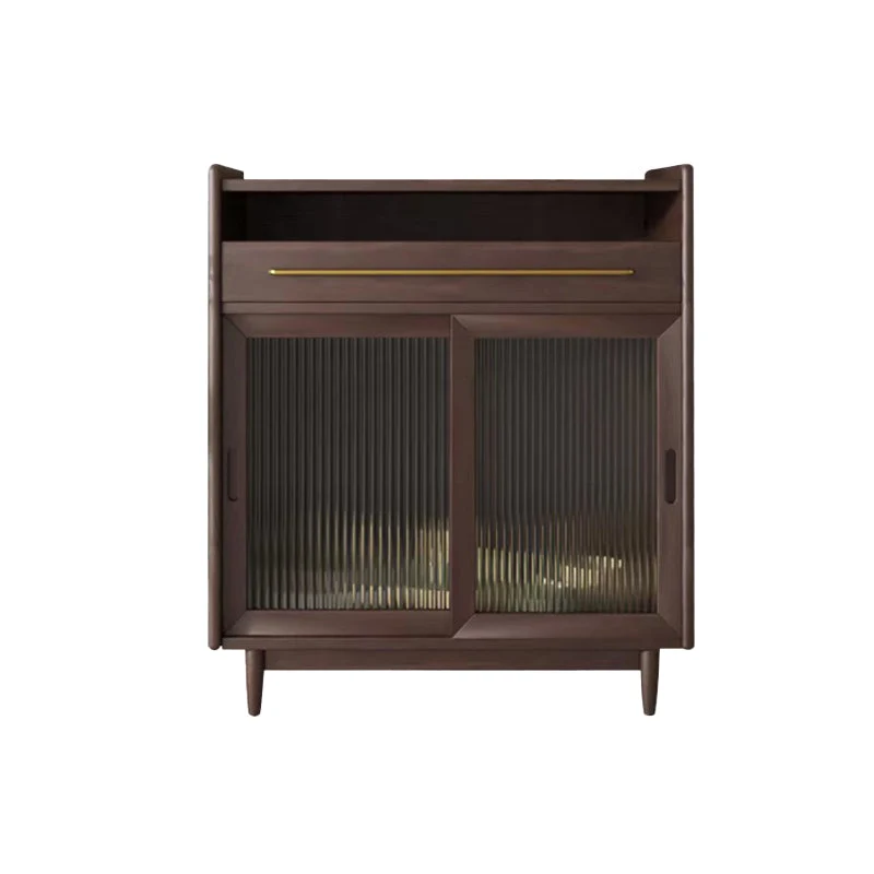 Modern Solid Wood Display Cabinet Glazen Door Storage Cabinet Drawers 31l
