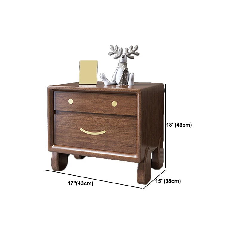 Modern Solid Wood Nightstand Drawer Storage Walnut Legs Included Night Table Cappuccino Https