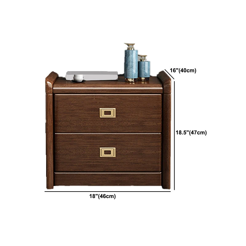 Modern Solid Wood Nightstand Drawer Storage Walnut Legs Included Night Table Cappuccino Https