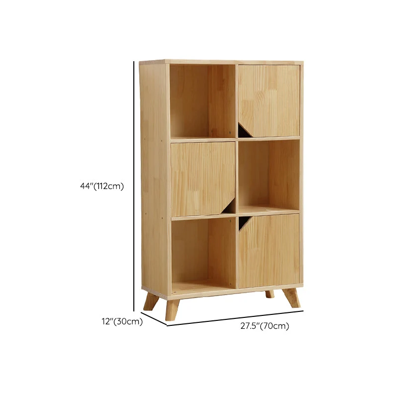 Modern Standard Houtsoort Bookshelf Closed Back Natural Bookcase Shelves 28l