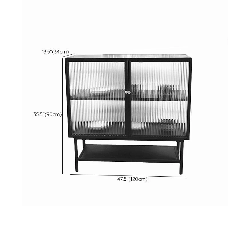 Modern Storage Cabinet Glaswerk Door Buffet Cabinet Door Dining Room 24l