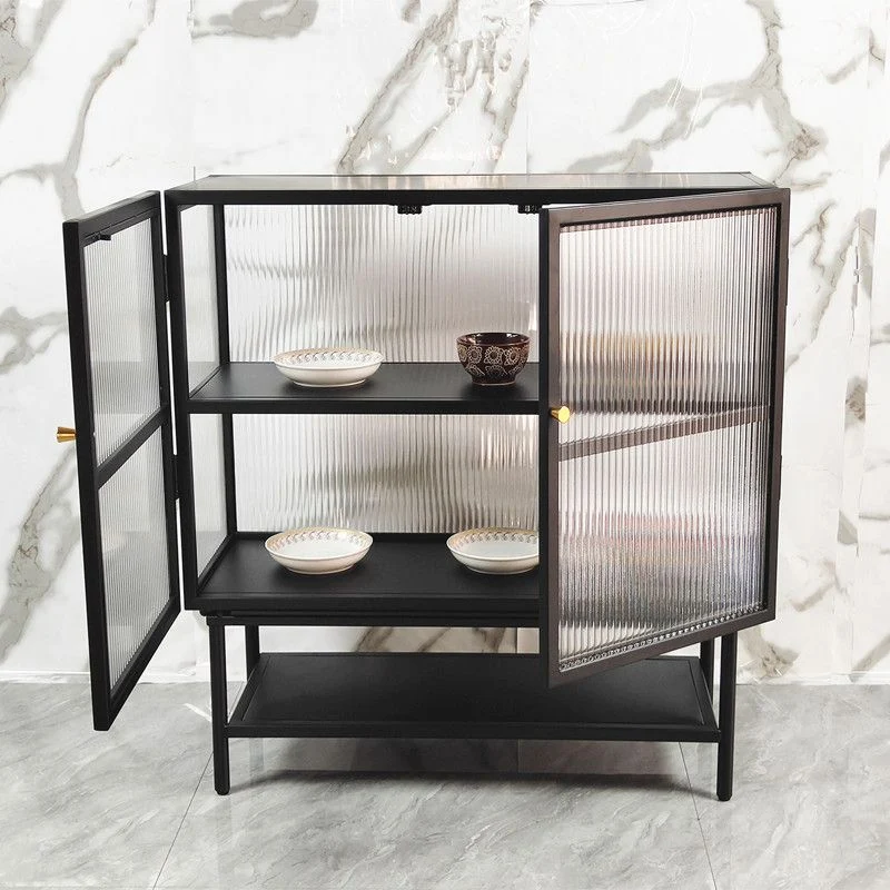 Modern Storage Cabinet Glazen Door Buffet Cabinet Door Dining Room 24l