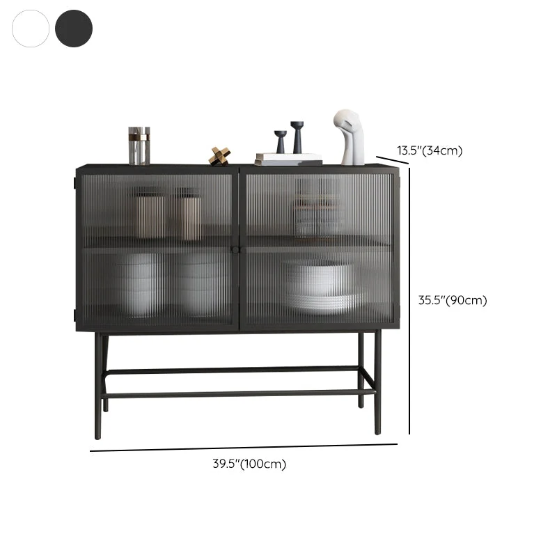 Modern 35" Storage Cabinet Glazen Door Buffet Cabinet Dining Room 31l