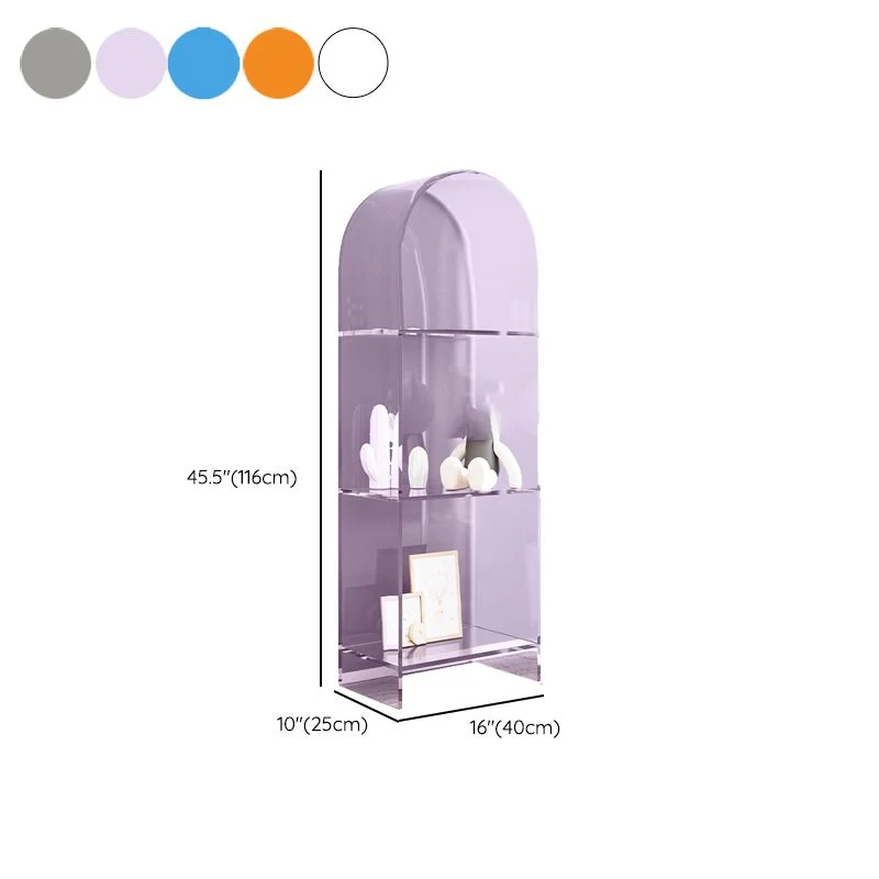 Modern Style Bookshelf Closed Back Regulier Acrylic Bookcase Shelves 15