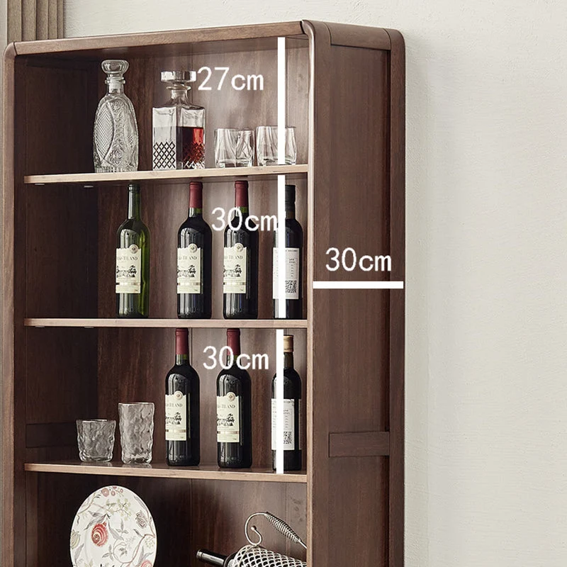 Modern Style Closed Back Bookshelf Regulier Solid Wood Bookcase Drawers 24l