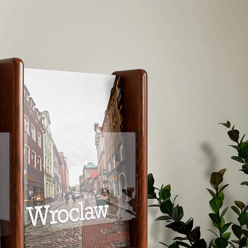 Modern Style Closed Back Bookshelf Stevig Wood Bookcase Shelves Brown