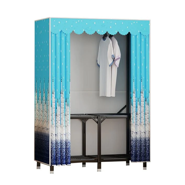 Modern Style Freestanding Wardrobe Armoire Van metaal Wardrobe Shelves and Clothes Rail 39l