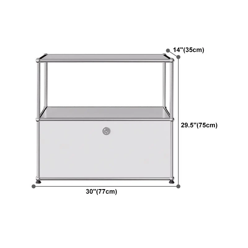 Modern Style Ivoor Sideboard Metal Storage Dining Sideboard Drawer 30l