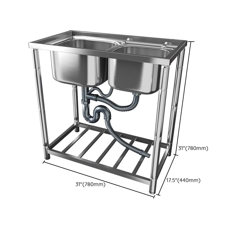 Modern Style Kitchen Sink Rvs Steel All--one Kitchen Sink Drain Assembly 17l
