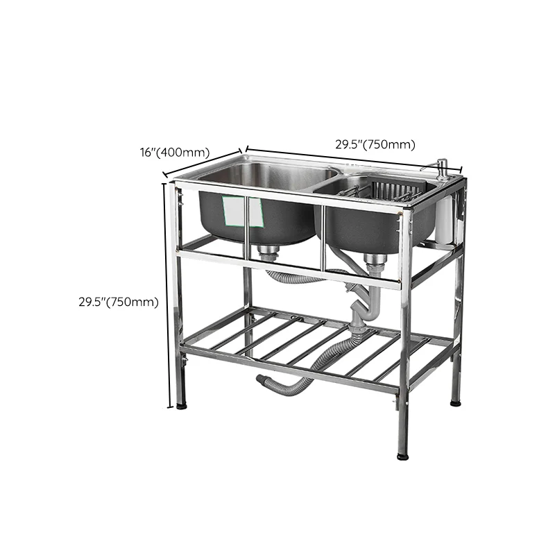 Modern Style Kitchen Sink Rvs Steel All--one Kitchen Sink Frame 21l