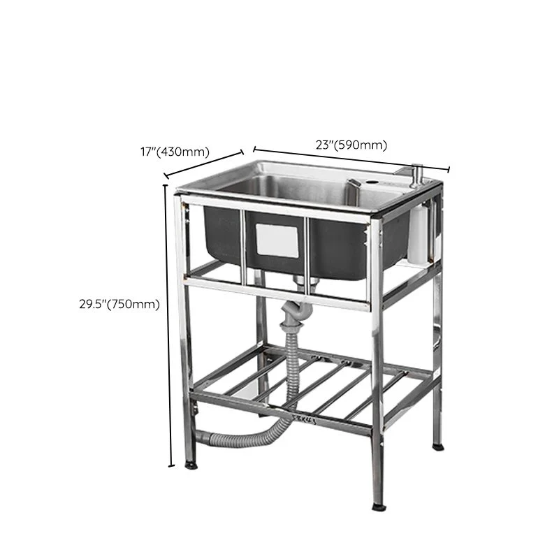 Modern Style Kitchen Sink Rvs Steel All--one Kitchen Sink Frame 21l