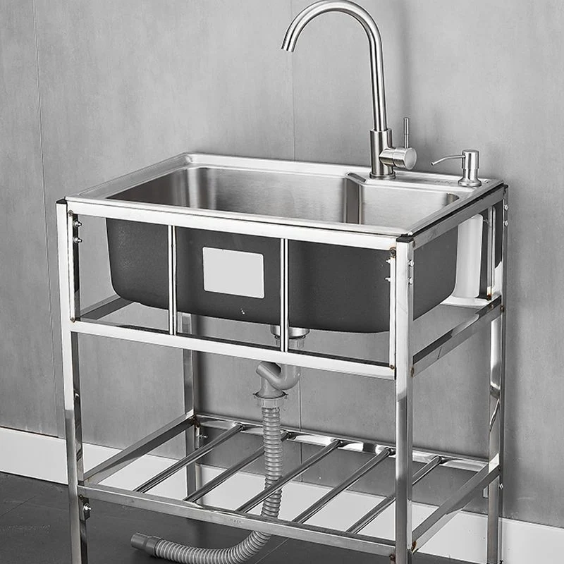 Modern Style Kitchen Sink Rvs Steel All--one Kitchen Sink Frame 21l