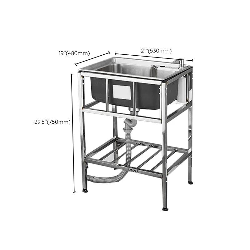 Modern Style Kitchen Sink Rvs Steel All--one Kitchen Sink Frame 21l