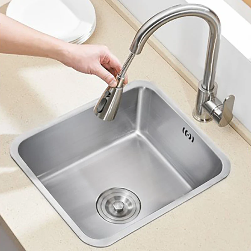 Modern Style Kitchen Sink Stainless Staal Overflow Hole Design Kitchen Sink Faucet 14l