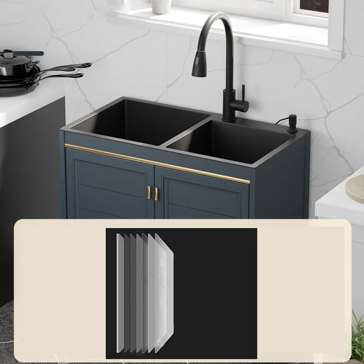 Modern Style Kitchen Sink Stainless Staal All--one Kitchen Sink Drain Strainer Kit 22l